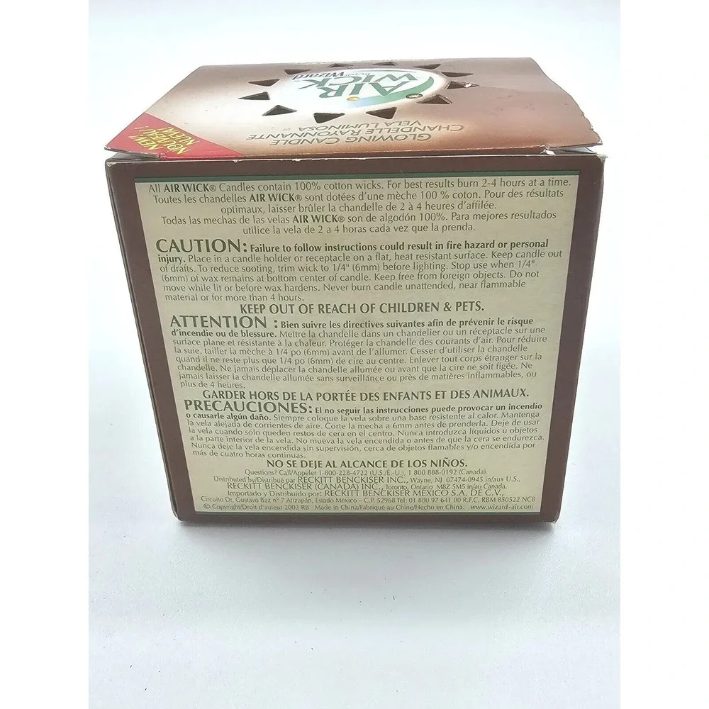 AIRWICK Grandmas Cookies by Wizard Glowing Candle Discontinued 2002 New